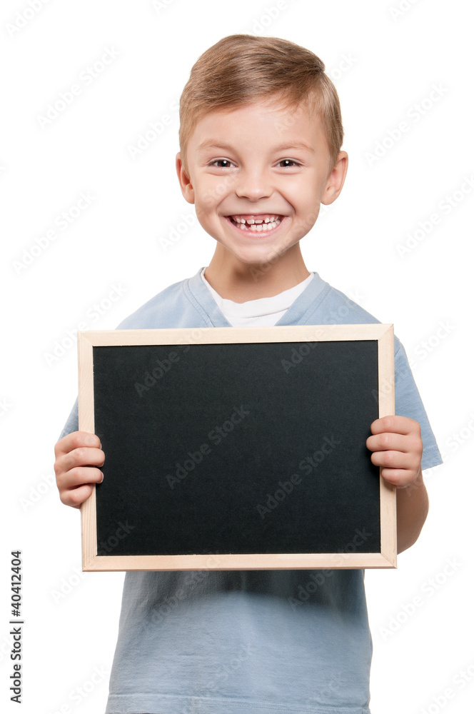 Boy with blackboard Boy with blackboard