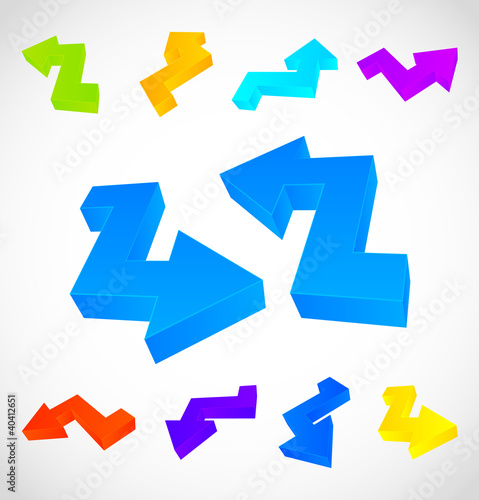 Free Download 3d arrows vector set - GFXLoad