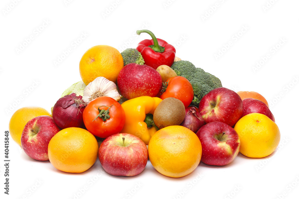 fresh vegetables isolated on white background fresh vegetables isolated on white background