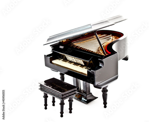 grand piano model on white background