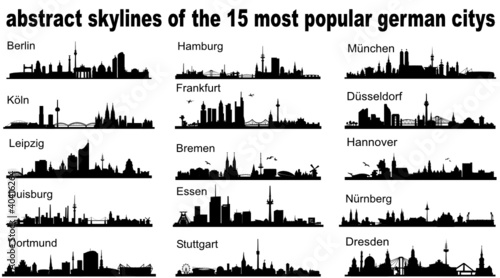 Popular German Skylines Vector