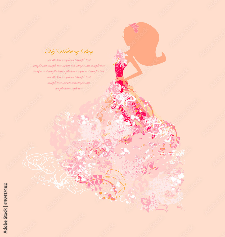 Abstract Beautiful floral Woman