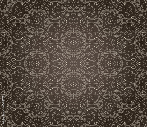 Seamless wallpaper with floral ornament