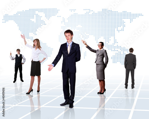 World map and social network