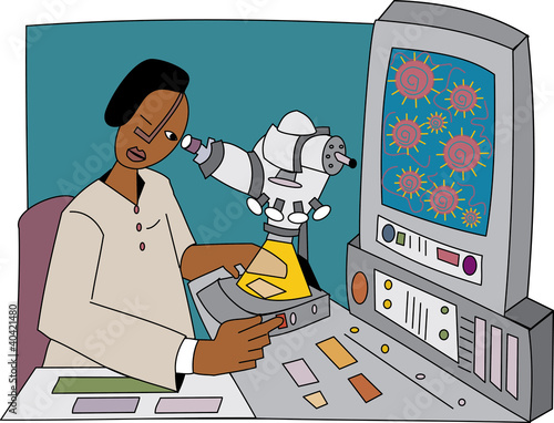 young black professional biologist