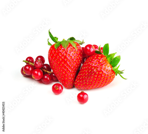Gooseberries and strawberries