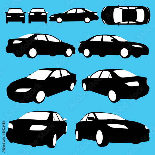 vector silhouette - automobile