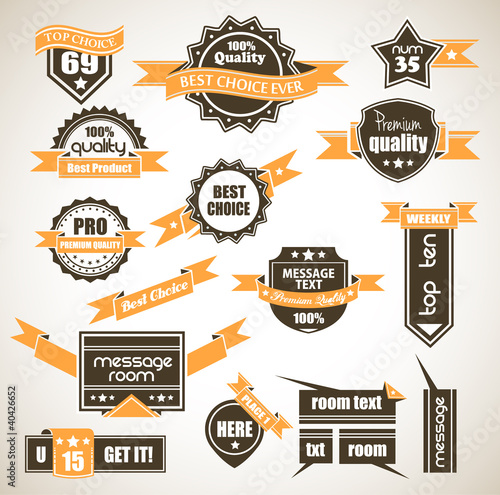 Premium Quality Labels - Collection of retrovintage labels