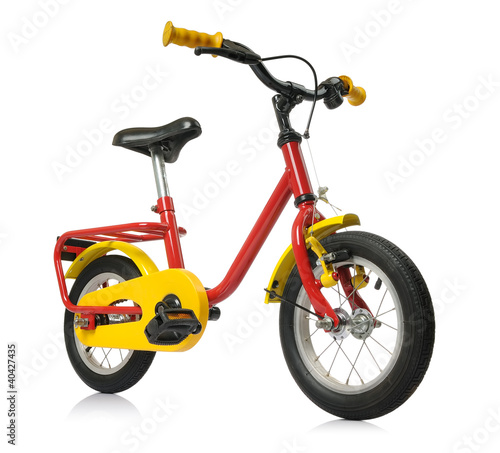 Kids bicycle isolated on white background
