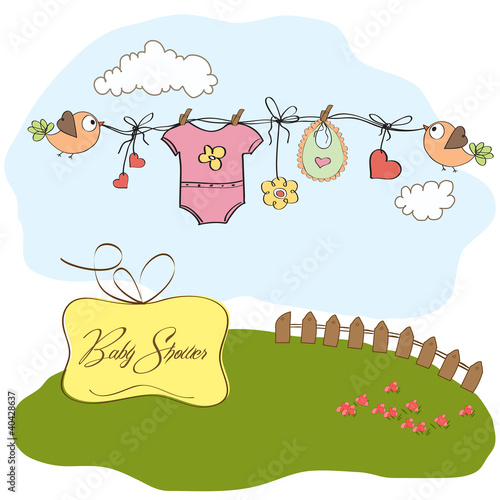 baby girl shower card