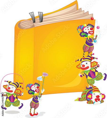 clowns on book