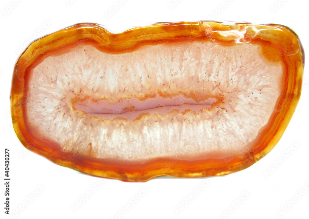 agate with chalcedony geode crystal