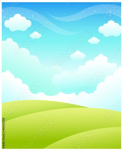 Green Landscape and sky