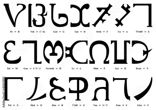 Alphabet enochien (Majuscules)