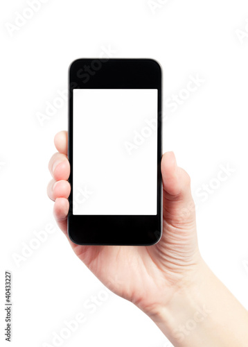 Mobile Smart Phone With Blank Screen Isolated