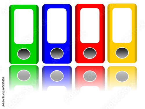 Ring Binders with Blank Labels