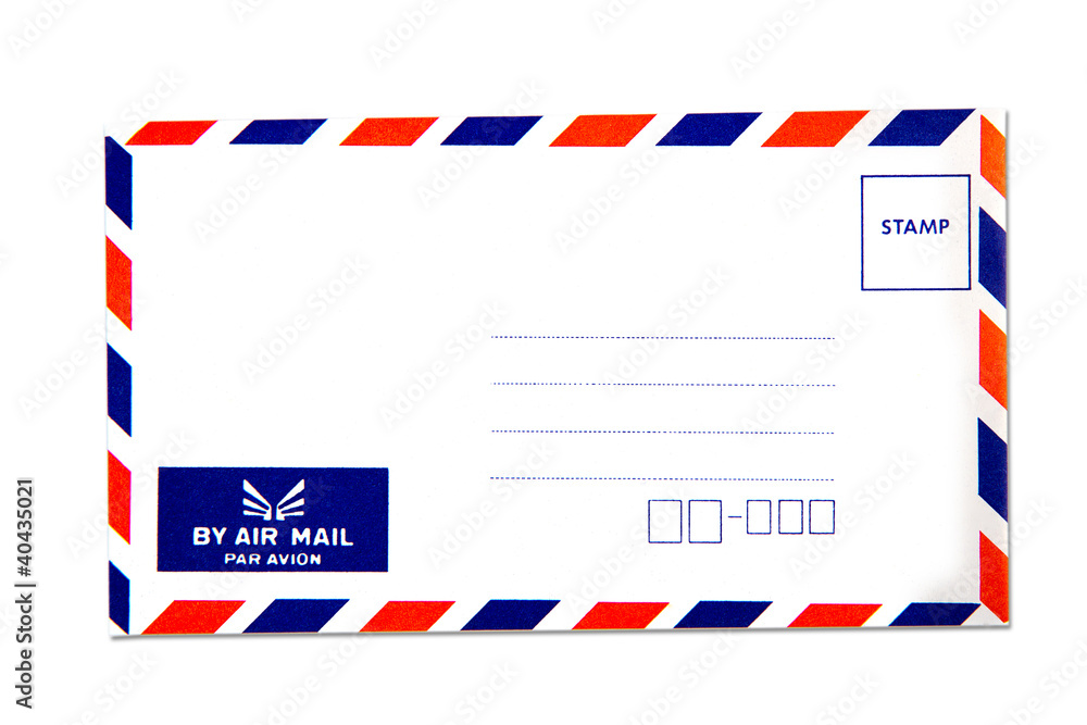 air mail envelope isolated on white background air mail envelope isolated on white background