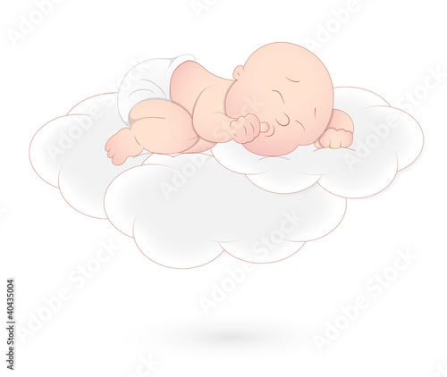 Baby Sleeping on Cloud
