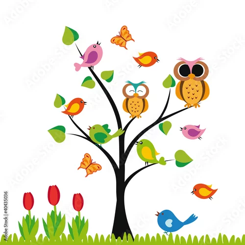 Naklejka na ścianę Śmieszne dzieci tło