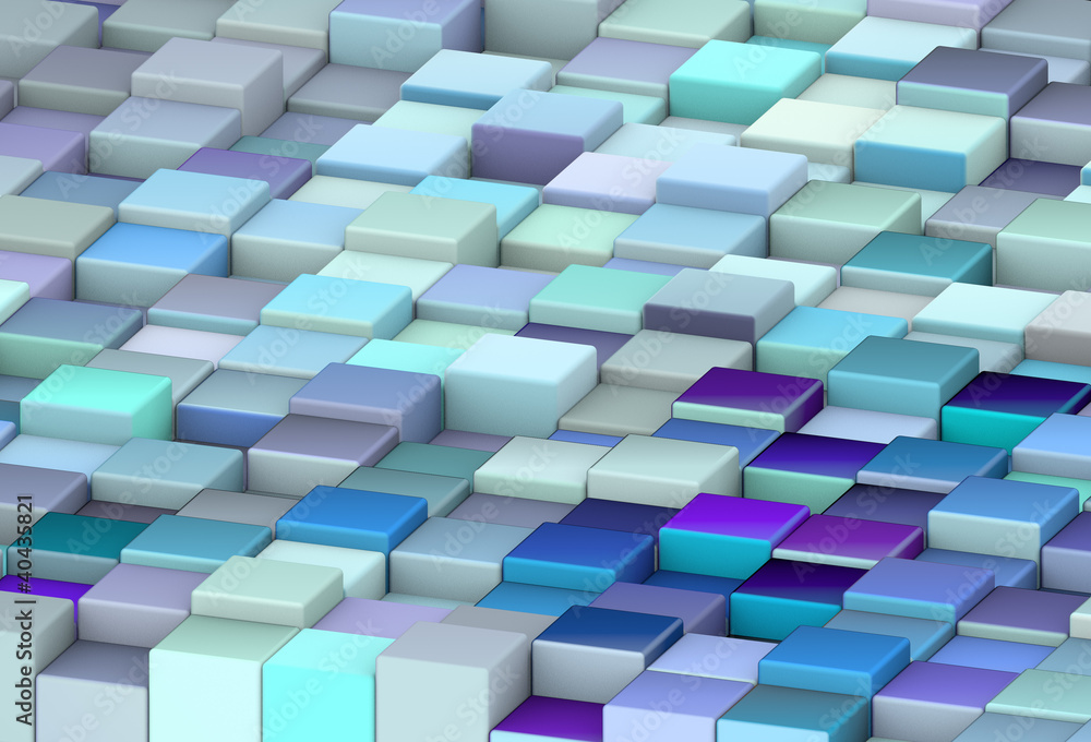 abstract 3d render backdrop cubes in different shades of blue abstract 3d render backdrop cubes in different shades of blue