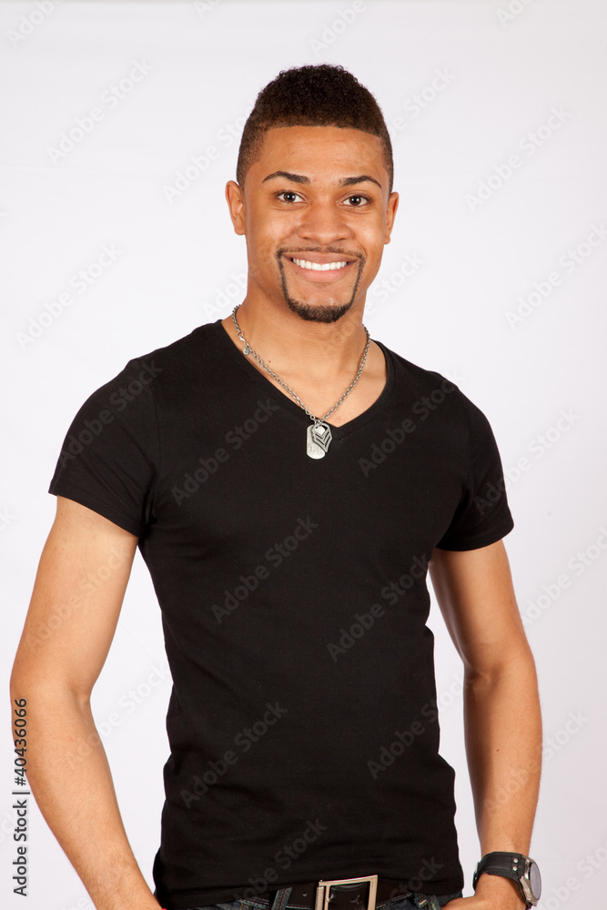 black man smiling at the camera black man smiling at the camera