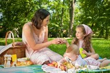 Picnic - mother with children