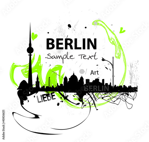 Berlin skyline abstract