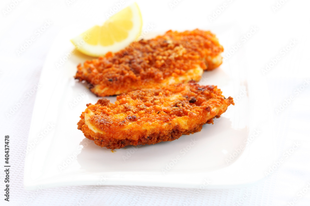 Fried chicken schnitzel Fried chicken schnitzel