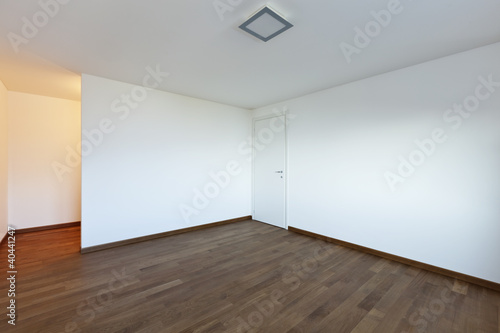 interior empty room  white walls  wooden floor