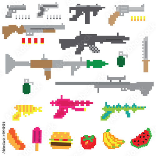 Game guns vector
