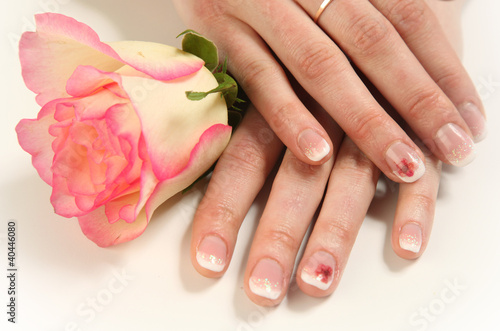 hands with manicure