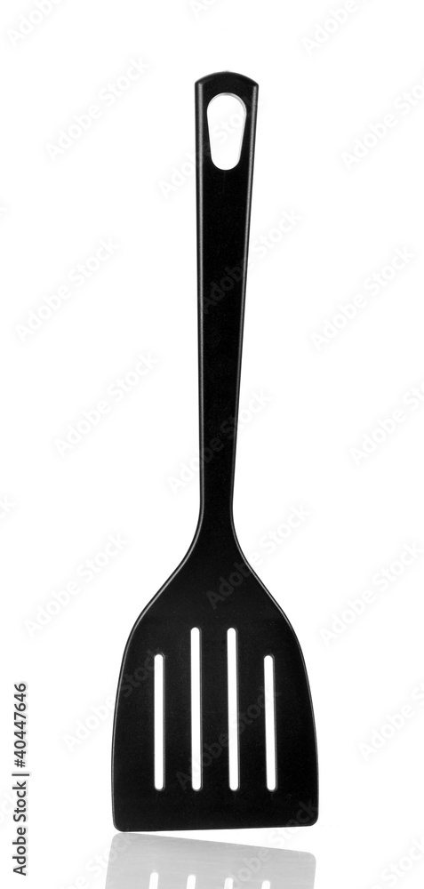 Fototapeta premium black kitchen spatula isolated on white
