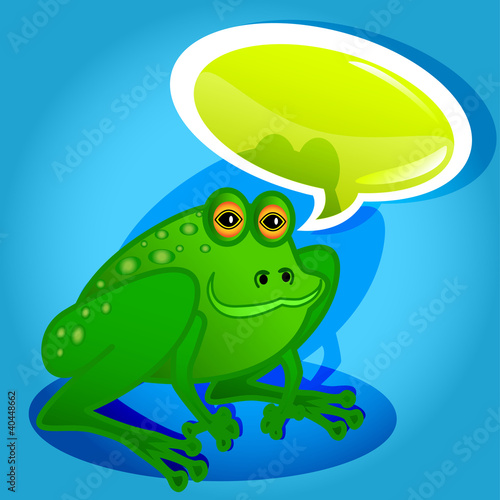 Frog with speech bubble