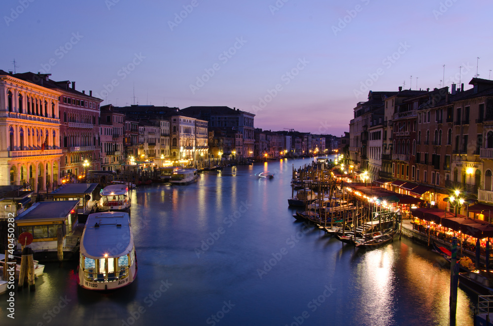 Grand Canal at night, Venice