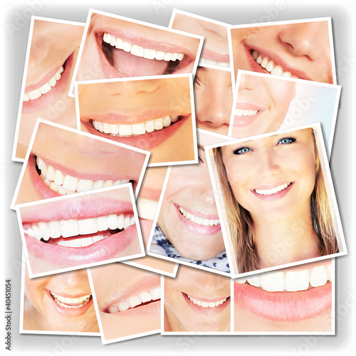 Smiling faces collage #40451054