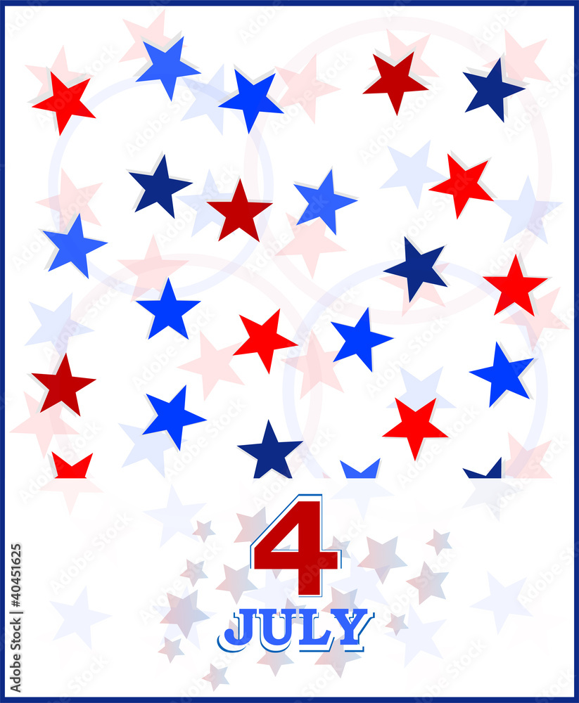 4th of July vector card