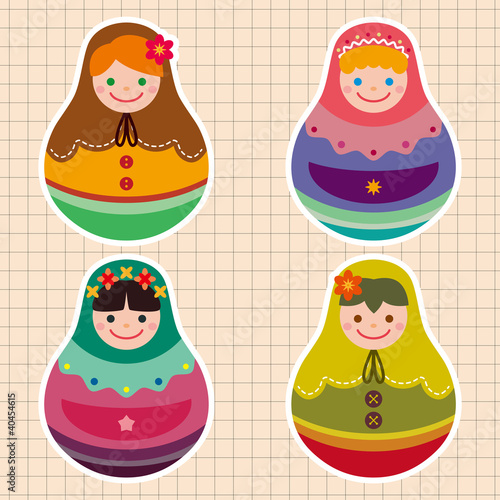 Russian dolls stickers