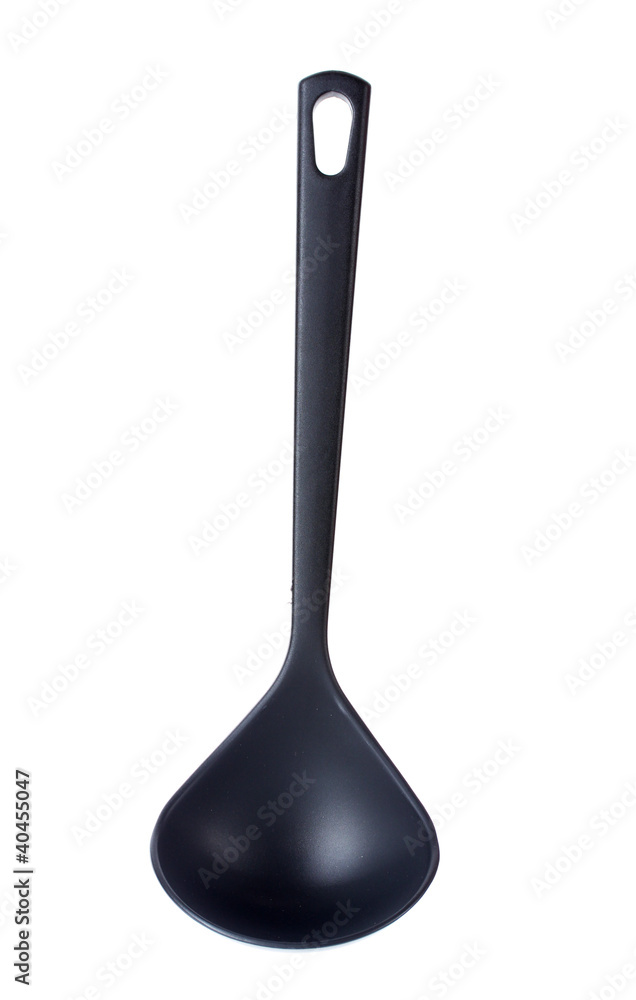 black kitchen ladle isolated on white black kitchen ladle isolated on white
