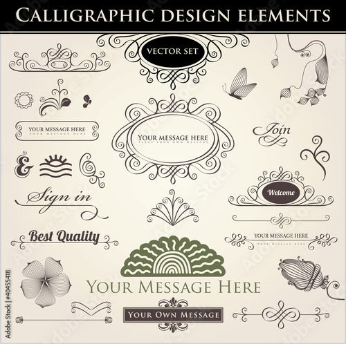 Calligraphic Design Elements