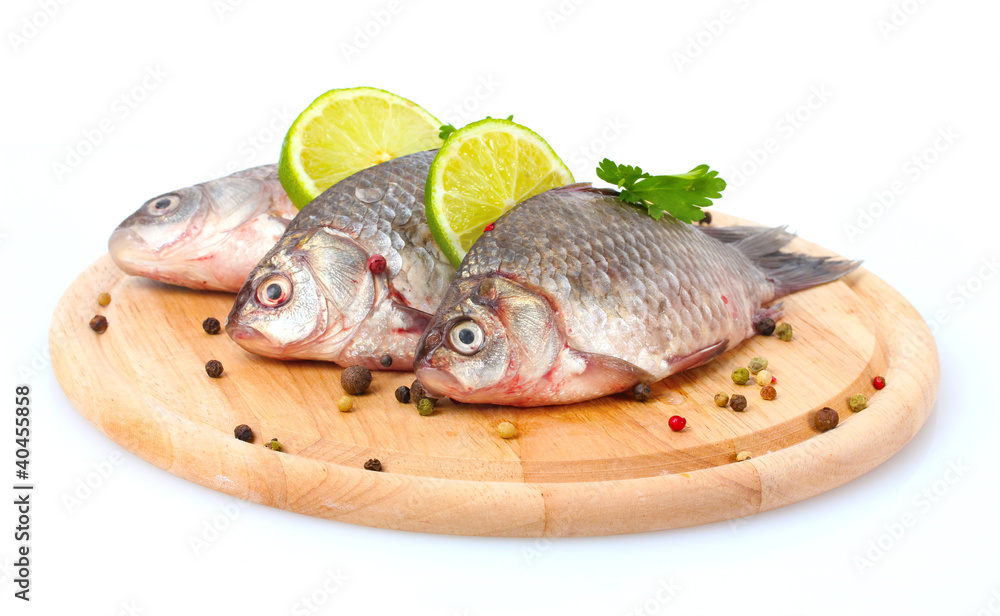 Fresh fishes with lime, parsley and spice Fresh fishes with lime, parsley and spice