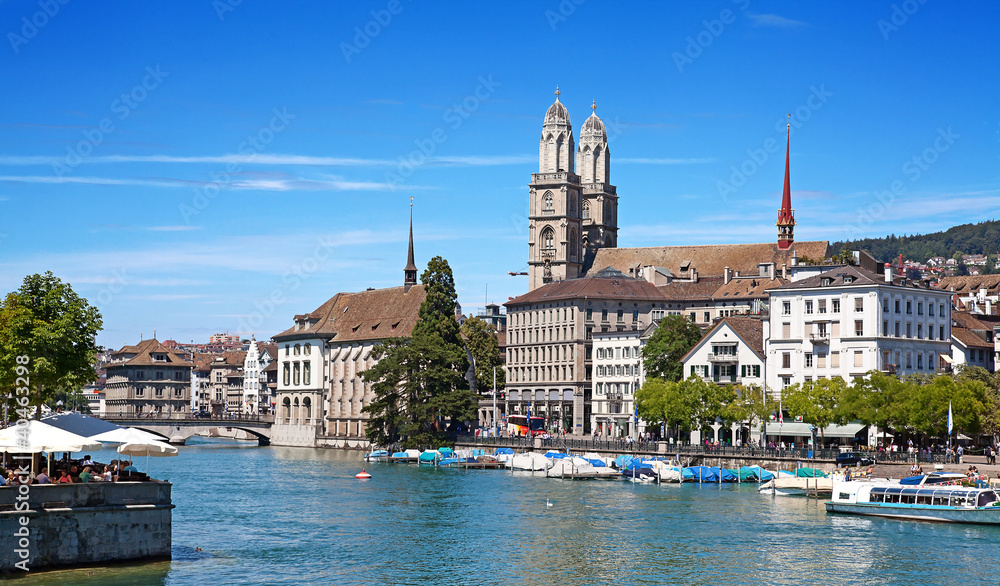 Fototapeta premium Zurich in summer