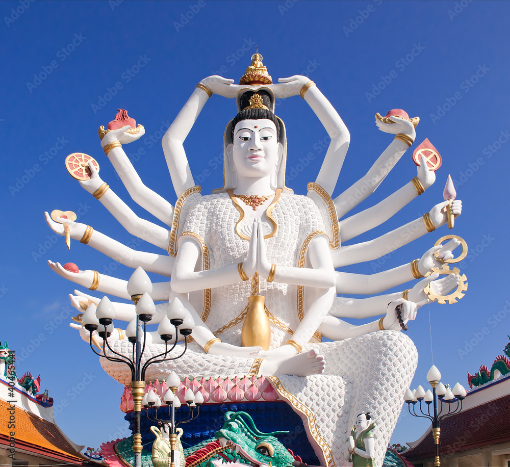 Obraz premium Temple in Thailand Plai Laem Ko Samui Thailand