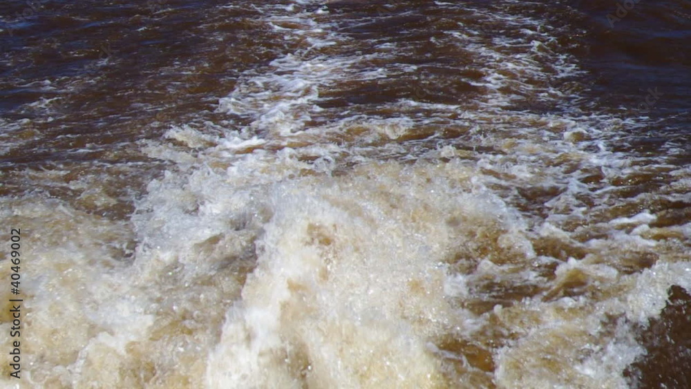 waves at the stern of the ship waves at the stern of the ship