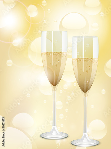 champagne and bubbles background