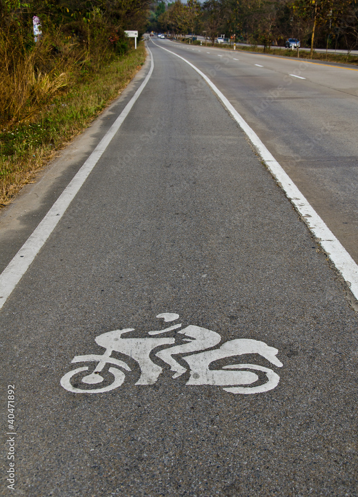 Fototapeta premium bike lane way