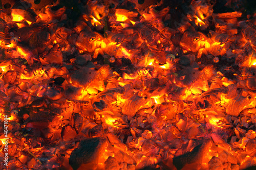 Glowing coals