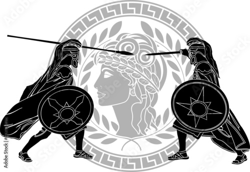 trojan war. stencil