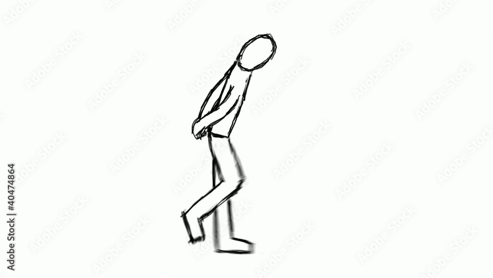 caminando boceto
