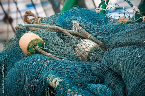 Close Up of the Shrimping Nets Used by Fishermen photo