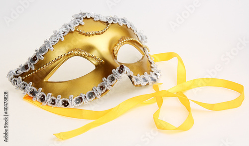 gold carnival mask of romantic